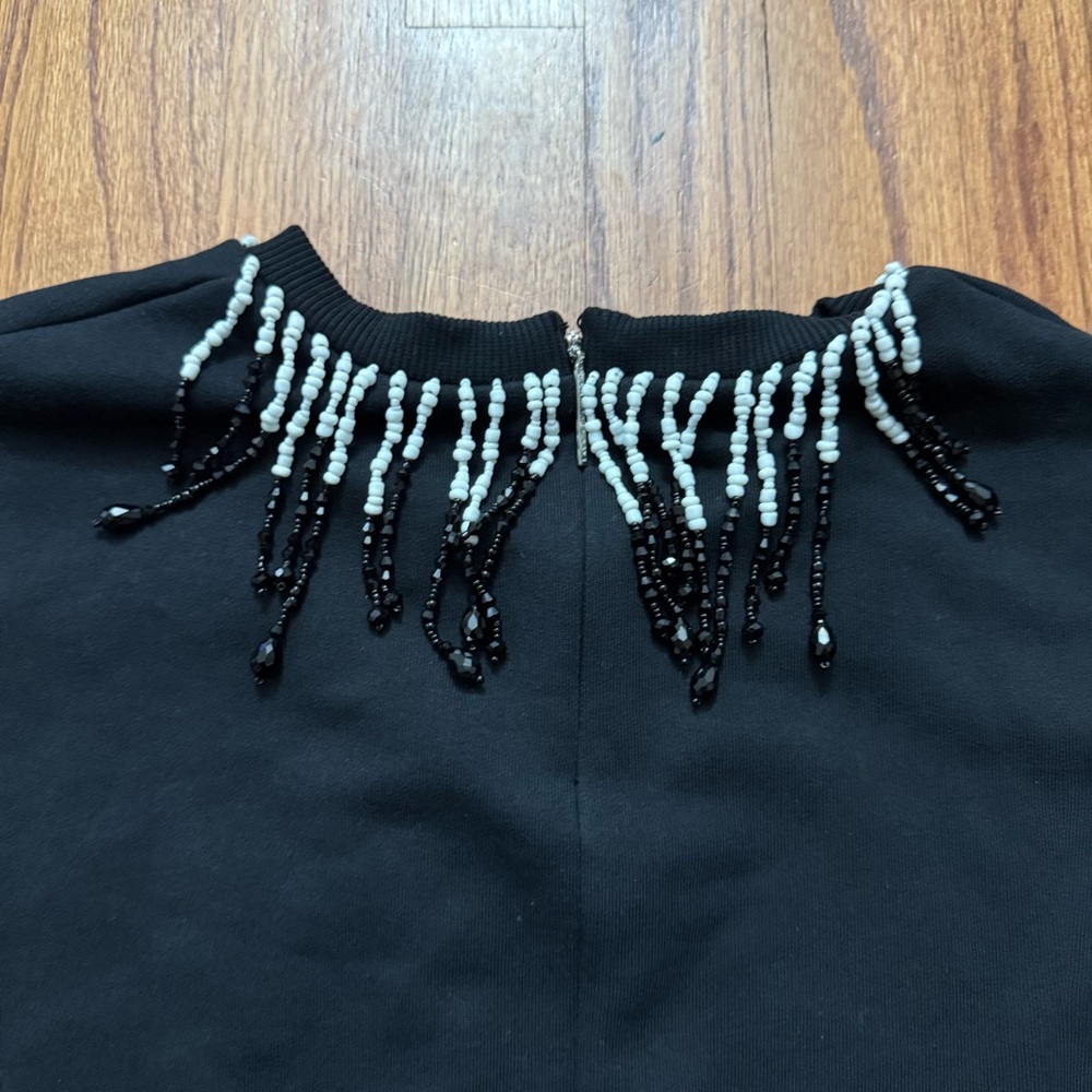 NWT Christopher Kane Beaded Embellished cotton sweatshirt in black size XS - Picture 11 of 16